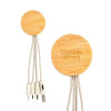 Round Bamboo Eco Charging Cables Main